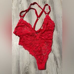 Victoria’s Secret hot pink teddy lingerie